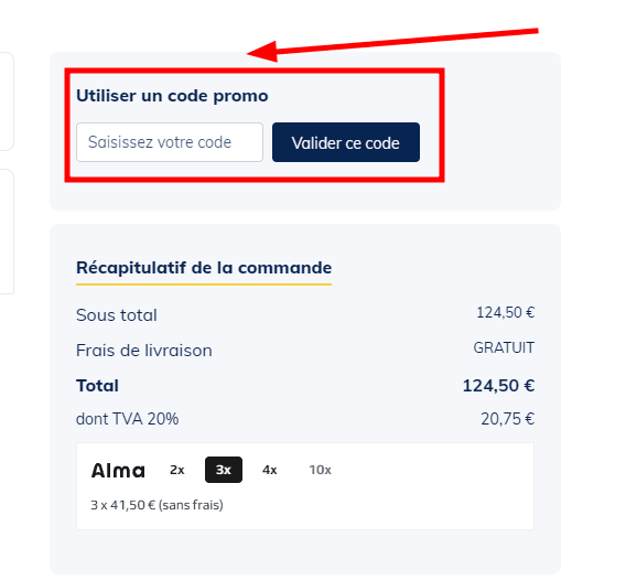 Comment appliquer un code promo sur Pacific Pêche
