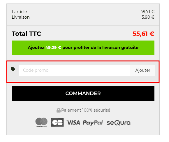 Comment activer un code promo sur Pack Moto