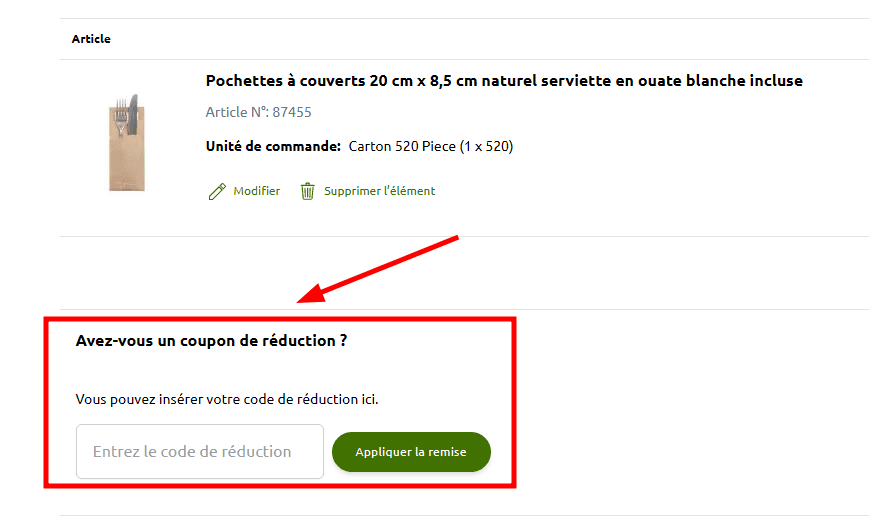 Comment appliquer un code promo sur PAPSTAR