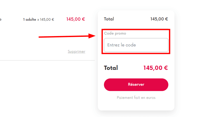 Comment activer un code promo sur Paris City Vision
