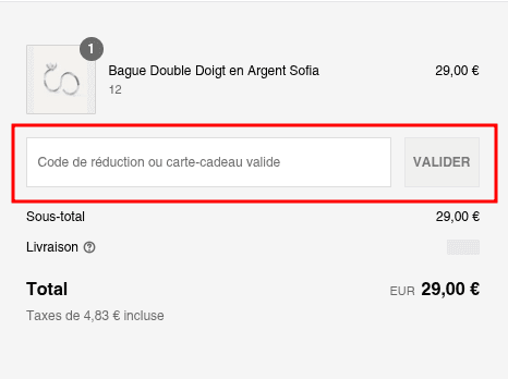 Comment appliquer un code promo sur PDPAOLA