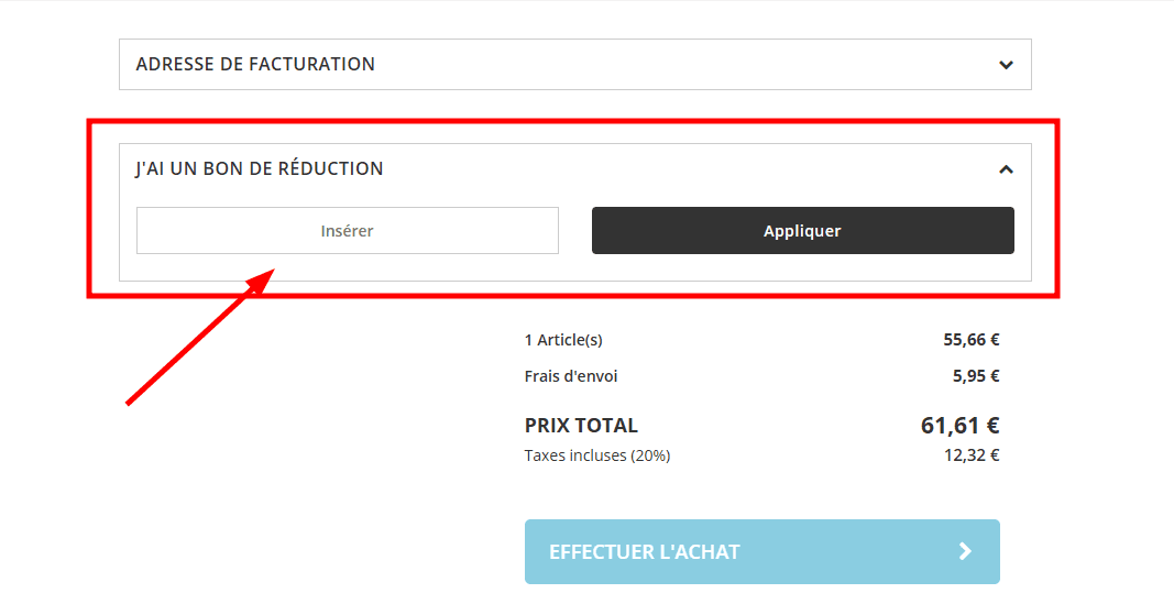 Comment activer un code promo sur Perfume's Club