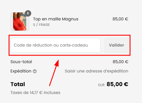 Comment appliquer un code promo sur Petite Mendigote