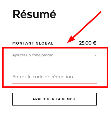 Comment activer un code promo sur Peugeot Saveurs
