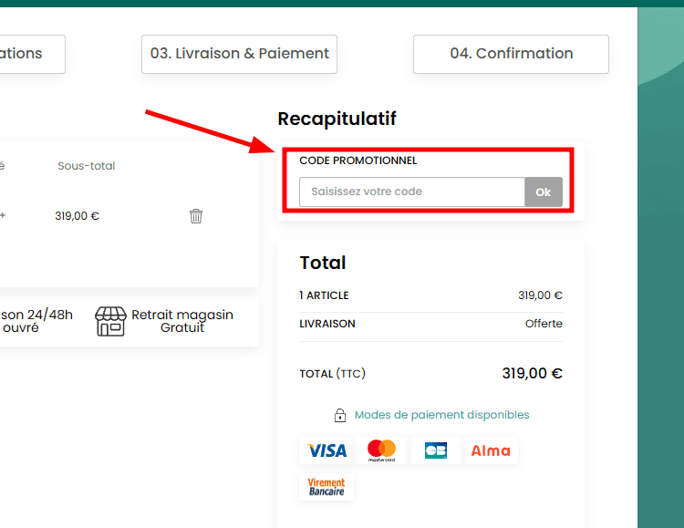 Comment utiliser un code promo sur Phox