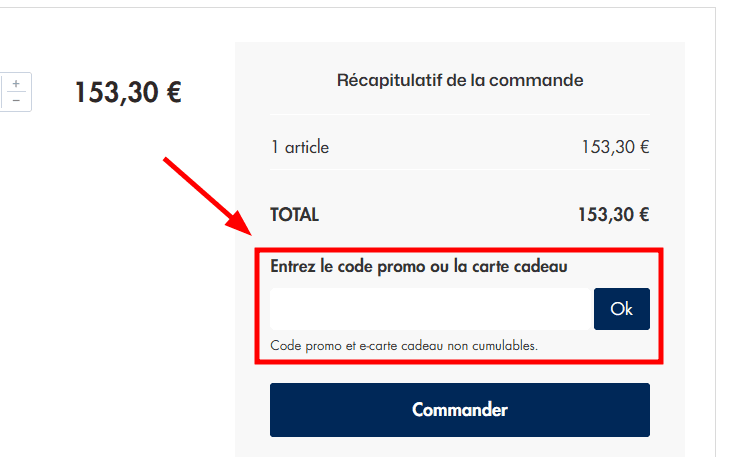 Comment appliquer un code promo sur Pierre Lannier