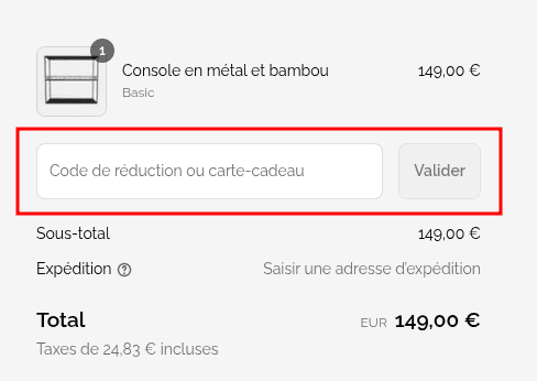 Comment appliquer un code promo sur Potiron Paris
