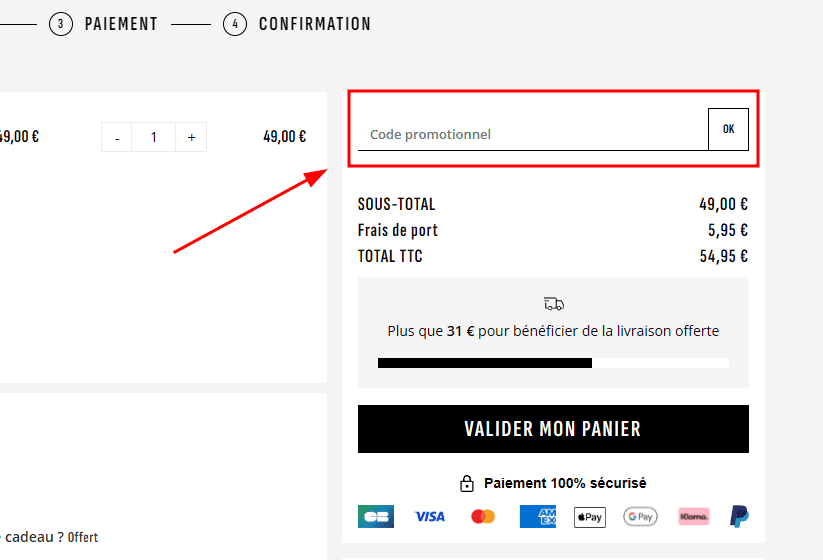 Comment utiliser un code promo sur Princesse Tam Tam