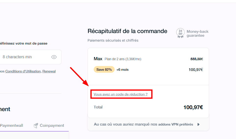 Comment appliquer un code promo sur PureVPN