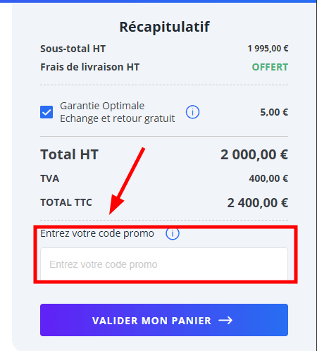 Comment activer un code promo sur Raja