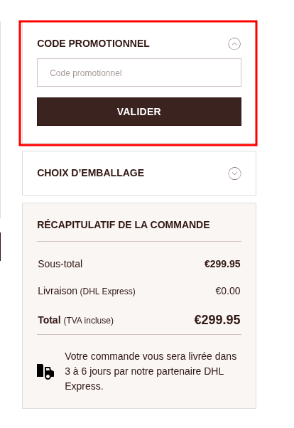 Comment appliquer un code promo sur REPEAT Cashmere