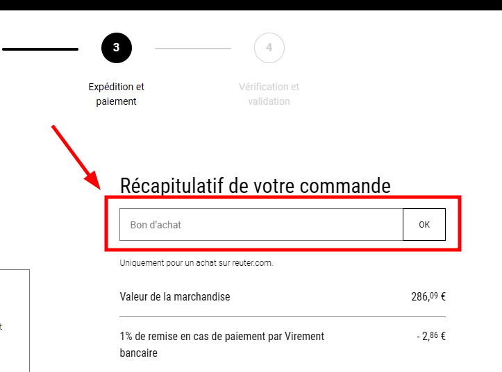 Comment utiliser un code promo sur Reuter
