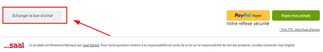 Comment activer un code promo sur Saal digital