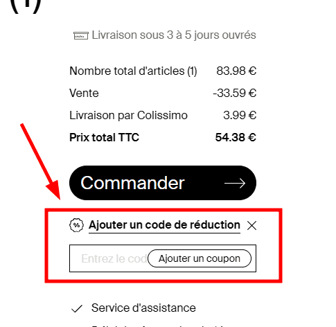 Comment utiliser un code promo sur SACHA