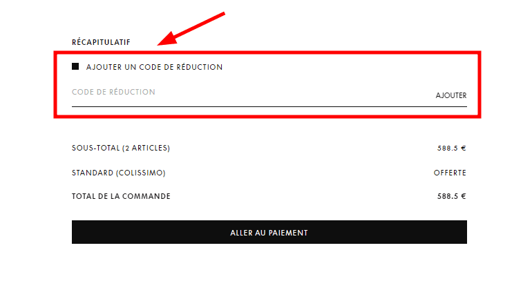 Comment utiliser un code promo sur Sandro