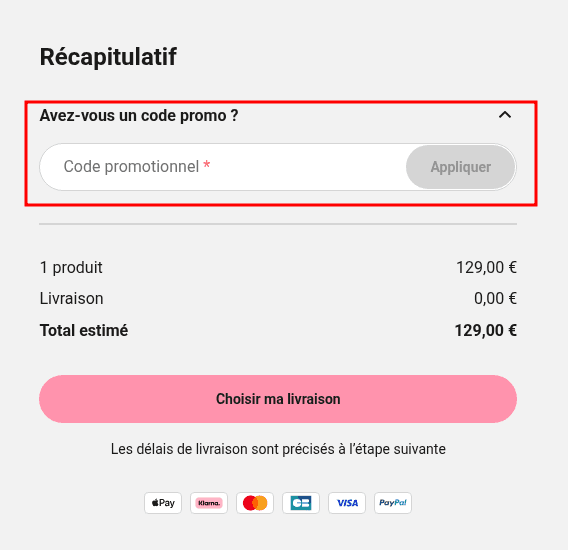 Comment activer un code promo sur Sarenza