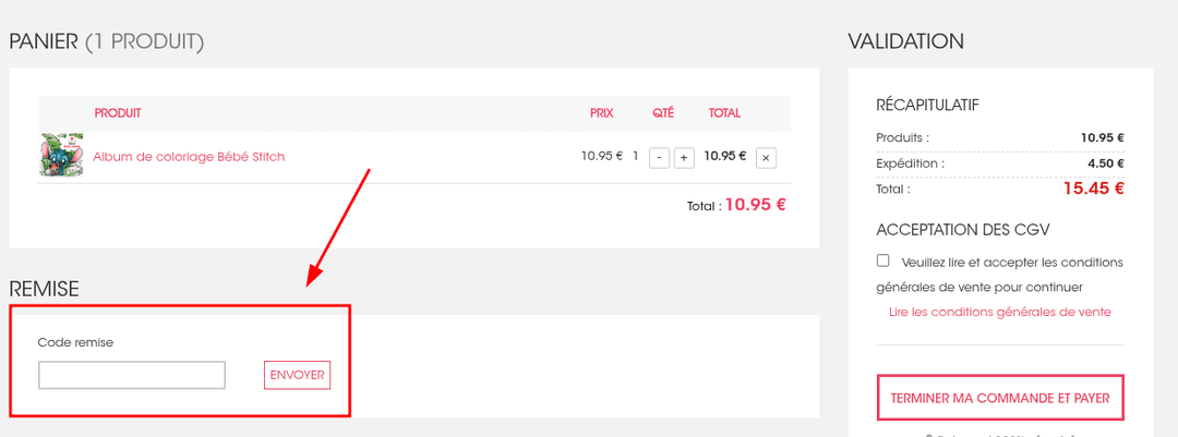 Comment activer un code promo sur Scrapmalin