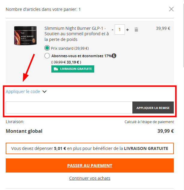 Comment utiliser un code promo sur Sensilab