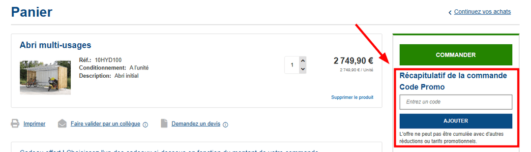 Comment activer un code promo sur Signals