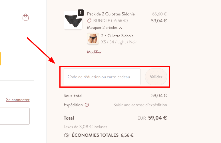 Comment utiliser un code promo sur Sisters Republic