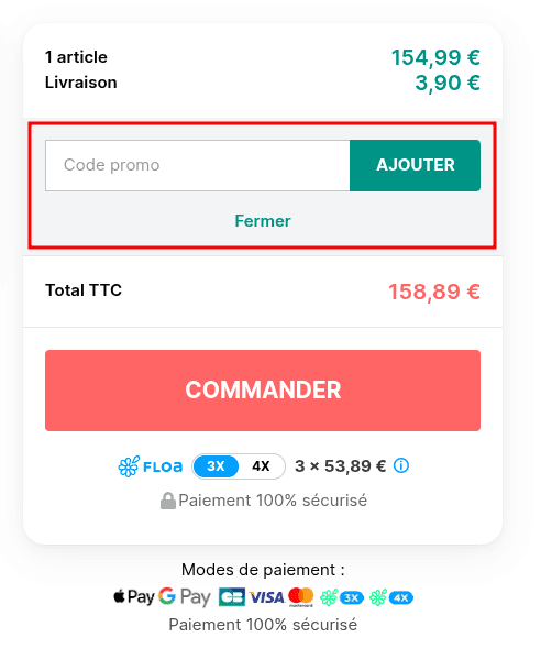 Comment appliquer un code promo sur Smaaart