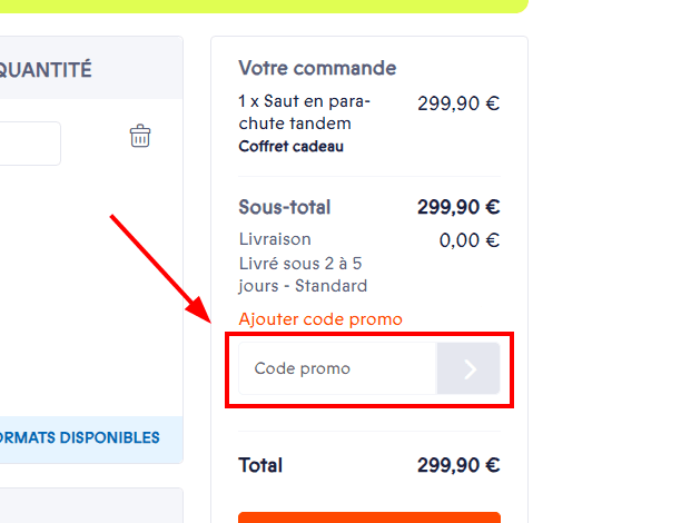 Comment appliquer un code promo sur Smartbox