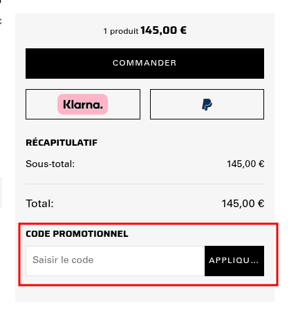 Comment activer un code promo sur Sonia Rykiel