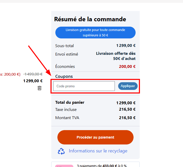 Comment appliquer un code promo sur Sony