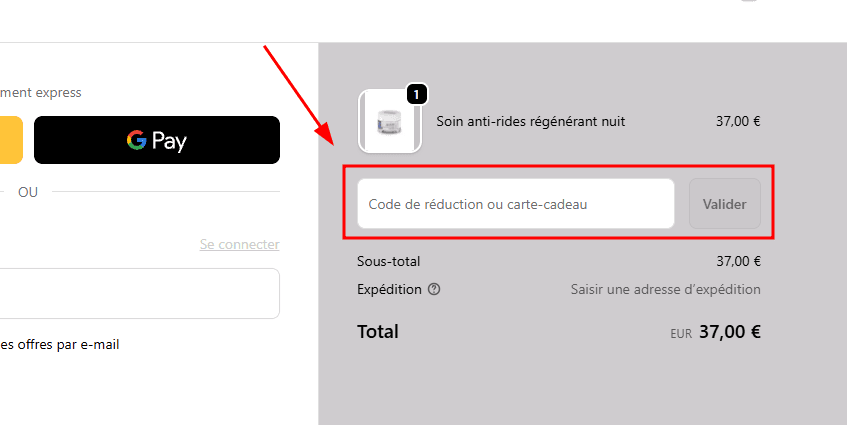 Comment activer un code promo sur Soskin Cosmétiques