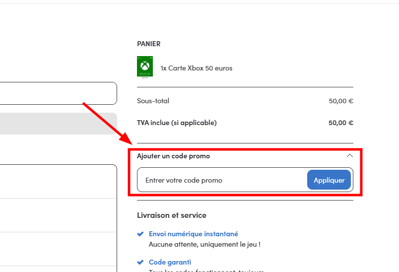 Comment activer un code promo sur Startselect