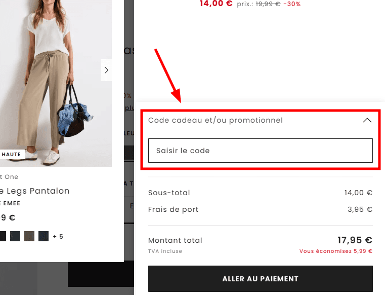 Comment appliquer un code promo sur Street One