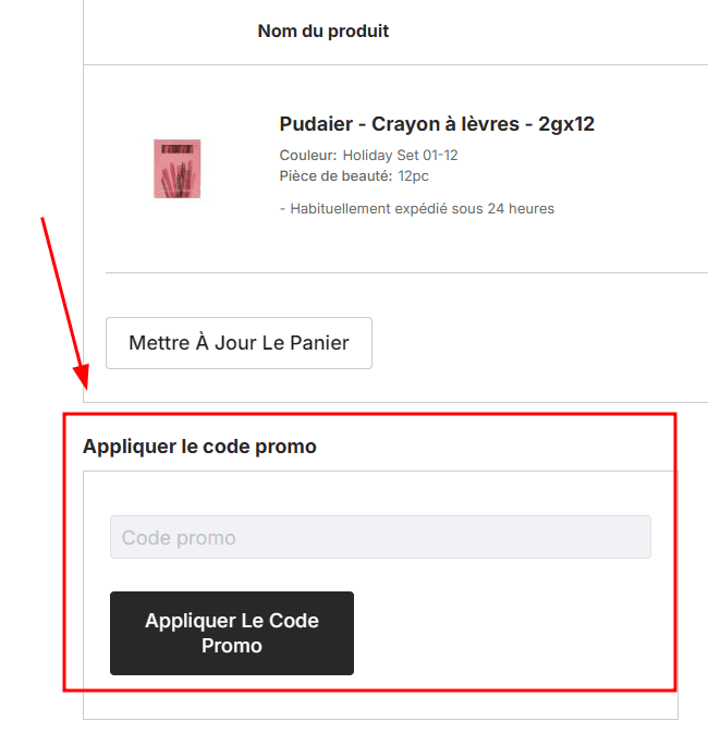 Comment utiliser un code promo sur Stylevana