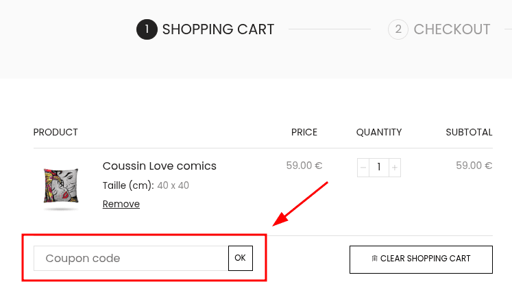 Comment appliquer un code promo sur The Poplace