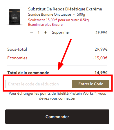 Comment utiliser un code promo sur The Protein Works