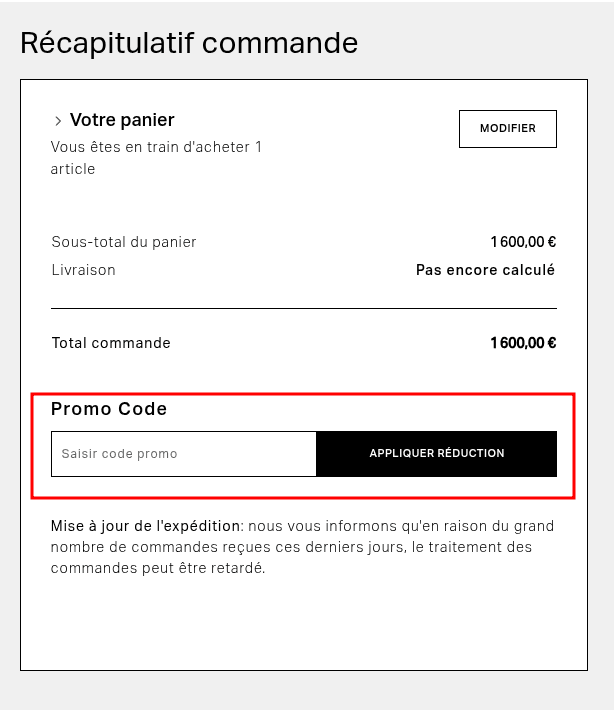 Comment utiliser un code promo sur TheDoubleF