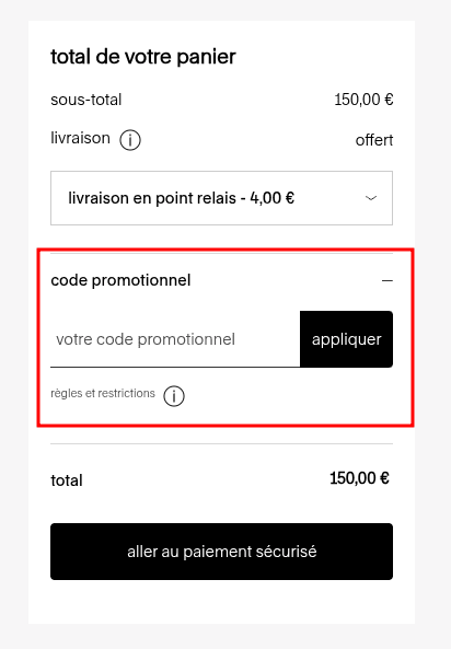 Comment utiliser un code promo sur Thierry Mugler