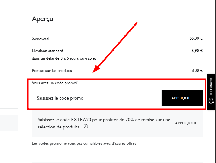 Comment activer un code promo sur Tommy Hilfiger