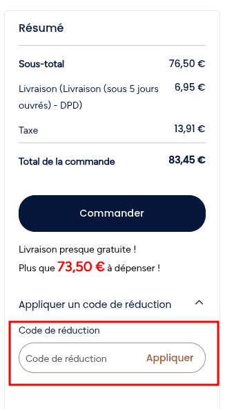 Comment utiliser un code promo sur Topdrinks