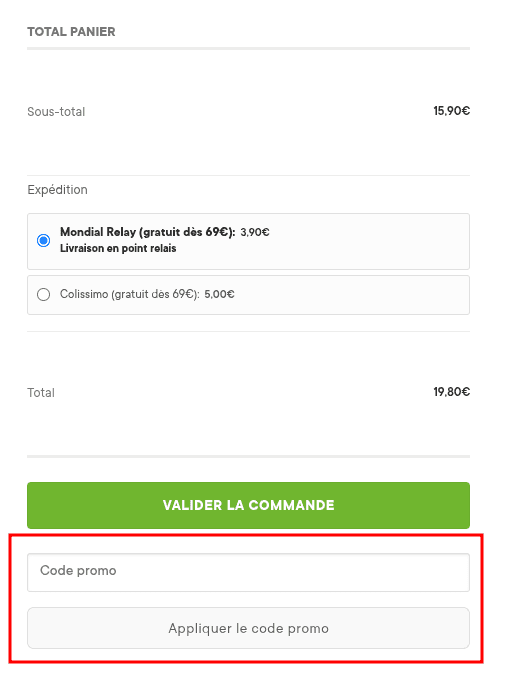Comment appliquer un code promo sur Vegalia