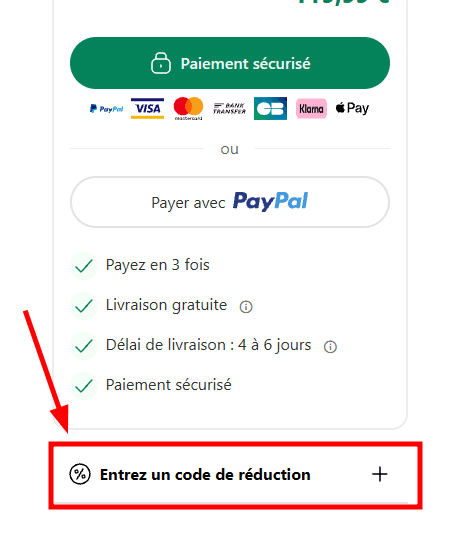 Comment activer un code promo sur vidaXL