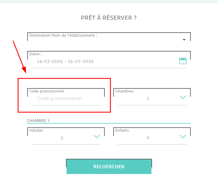Comment activer un code promo sur Vila Galé