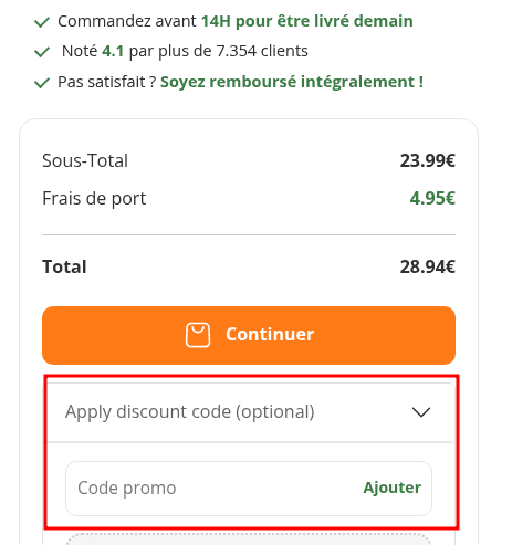 Comment utiliser un code promo sur WeightWorld FR