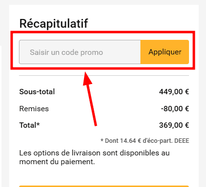 Comment activer un code promo sur Whirlpool