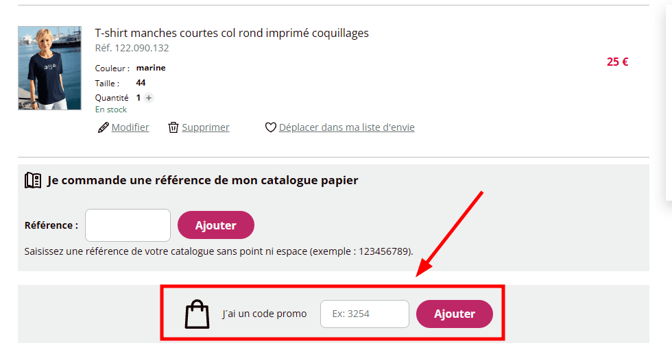 Comment utiliser un code promo sur Witt international
