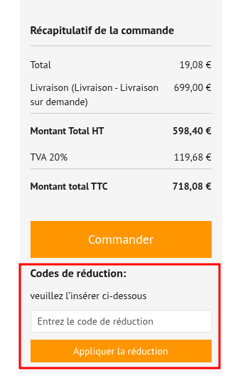 Comment utiliser un code promo sur woodstore24