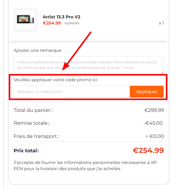 Comment activer un code promo sur XP-Pen