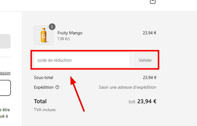 Comment appliquer un code promo sur YFOOD