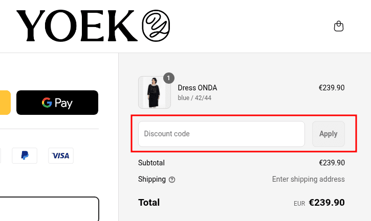 Comment utiliser un code promo sur Yoek
