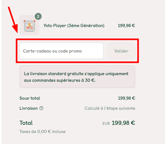 Comment utiliser un code promo sur Yoto