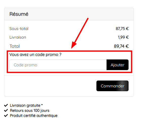 Comment appliquer un code promo sur Zeshoes
